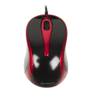 Мышь A4Tech V-Track Padless N-360 красный/черный оптическая (1200dpi) USB (3but)