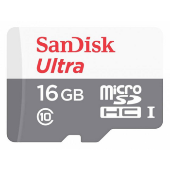 Флеш карта microSDHC 16Gb Class10 Sandisk SDSQUNB-016G-GN3MN Ultra w/o adapter