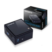 Компьютер Gigabyte BRIX GB-BACE-3000, Celeron N3000, 1 DDR3L SO-DIMM 0Gb, 2.5"HDD 0Gb, Wi-Fi, Bluetooth, GLAN, HDMI + D-SUB, USB3.0, NO OS, Black