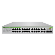 Коммутатор Allied telesis 24 Port Fast Ethernet WebSmart Switch with 4 uplink ports (2 x 10/100/1000T and 2 x SFP-10/100/1000T Combo ports)