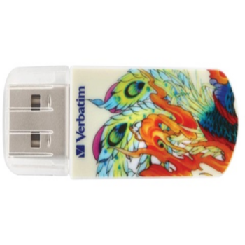 носитель информации Verbatim USB Drive 32Gb Mini Tattoo Edition Phoenix 49898 {USB2.0}