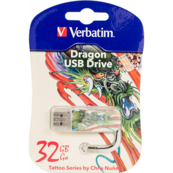 носитель информации Verbatim USB Drive 32Gb Mini Tattoo Edition Dragon 49899 {USB2.0}