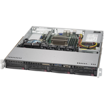 Серверная платформа Supermicro SERVER SYS-5019S-MR (X11SSH-F, CSE-813MFTQC-R407CB) ( LGA 1151, E3-1200 v6/v5, Intel® C236 chipset, 4 Hot-swap 3.5" SATA3 4xDDR4 Up to 64GB Unbuffered ECC UDIMM, 2 GbE ports with Intel® i210-AT, Integrated IPMI 2.0 and KVM w