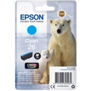 EPSON C13T26124010/4012 26C Epson картридж к Expression Premium XP-600, 605, 700, 800 (голубой) (cons ink)