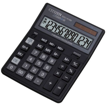 Калькулятор бухгалтерский Citizen SDC-414 N черный 14-разр.