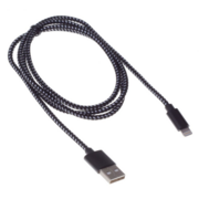 Кабель Buro Lightning-USB 2.0 черный 1м для Apple iPhone 5/5c/5S/6/6+/6s/6s+/SE/7/7+/8/8+/X для Apple iPad 4/mini/Air (BHP RET LGHT-B-BR)