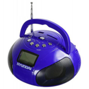 Аудиомагнитола Hyundai H-PAS100 фиолетовый 6Вт/MP3/FM(dig)/USB/SD