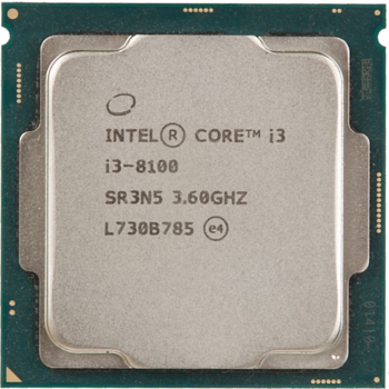 Процессор Intel Original Core i3 8100 Soc-1151v2 (CM8068403377308S R3N5) (3.6GHz/Intel UHD Graphics 630) OEM