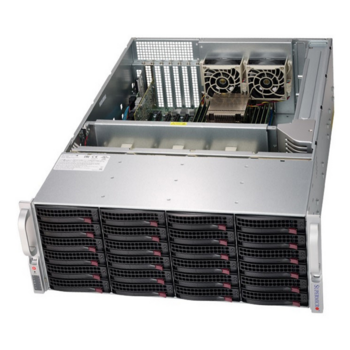 Серверная платформа Supermicro STORAGE SSG-6049P-E1CR24L (X11DPH-T, CSE-846BE1C-R1K23B) (LGA 3647, 16xDDR4 Up to 4TB ECC 3DS LRDIMM, 24x3.5" SAS3/SATA3, Broadcom 3008 SAS3, 2x 10GBase-T LAN ports with Intel X722 + PHY Intel X557, IPMI 2.0 / KVM over LAN /