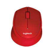 Мышь Logitech M330 красный оптическая (1000dpi) silent беспроводная USB (2but)