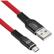 Кабель Digma USB (m)-micro USB (m) 1.2м красный плоский