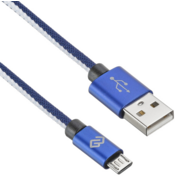 Кабель Digma USB (m)-micro USB (m) 0.15м синий