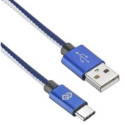 Кабель Digma USB A(m) USB Type-C (m) 0.15м синий