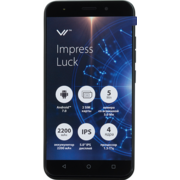 Смартфон Vertex Impress Luck 8Gb 1Gb черный моноблок 3G 2Sim 5" 480x854 Android 7.0 5Mpix 802.11bgn GPS GSM900/1800 GSM1900 MP3 FM A-GPS microSDHC max32Gb