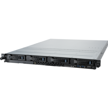 Серверная платформа ASUS RS300-E10-RS4 Rack 1U,P11C-C/4L,1xLGA1151,sup/ Xeon E-21xx/E-22xx,UDIMM(upto4/2666MHz/128GB),4xLFF HDD, 2xSFF,2xM.2,softRAID,2xPCi,4xGbE,DVD,2x450W