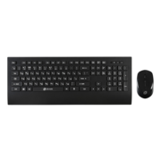 Клавиатура + мышь Оклик 222M клав:черный мышь:черный USB беспроводная slim