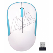 Мышь A4Tech V-Track G3-300N белый/голубой оптическая (1200dpi) беспроводная USB для ноутбука (3but)