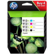 Комплект картриджей HP 912 3YP34AE черный/голубой/пурпурный/желтый набор карт. (1500стр.) для HP OfficeJet 801x/802x