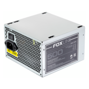 Блок питания 500Вт Power Supply Foxline, 500W, ATX, NOPFC, 120FAN, 3xSATA, 2xPATA, 1xFDD, 1xPCI-E, 24+4