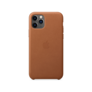 Apple iPhone 11 Pro Leather Case - Saddle Brown, Кожанный чехол для Iphone 11 Pro золотисто-коричневого цвета