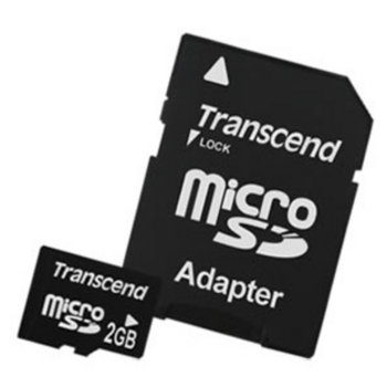 Карта памяти Micro SecureDigital 2Gb Transcend TS2GUSD {SD adapter}
