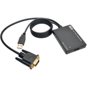 Адаптер аудио-видео Tripplite P116-003-HD-U VGA (m)/HDMI (f) 0.15м. феррит.кольца черный