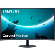ЖК-монитор Samsung C27T550FDI Samsung C27T550FDI 27" curved (R 1000mm) FHD LCD VA LED monitor, 1920x1080, 4ms(GTG), 250 cd/m2, MEGA DCR(static 3000:1), 75Hz, 178°/178°, D-SUB; DP; HDMI; Flicker free, Внешний БП, dark blue gray