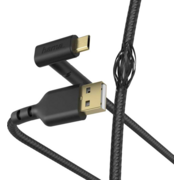 Кабель Hama 00187215 microUSB (m) угловой USB 2.0 (m) 1.5м черный