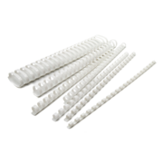 Пружины для переплета пластиковые Silwerhof d=10мм 41-55лист A4 белый (100шт) (1373586)