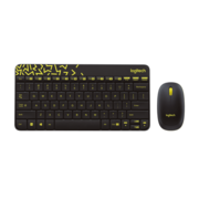 Комплект беспроводной Logitech MK240 Nano Black/Yellow (клавиатура+мышь) (M/N: M-R0041 / Y-R0036 / C-U0010)