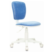 Кресло детское Бюрократ CH-W204NX голубой Velvet 86 крестов. пластик белый пластик белый