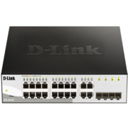 Коммутатор D-Link DGS-1210-20/F2A, L2 Smart Switch with 16 10/100/1000Base-T ports and 4 1000Base-T/SFP combo-ports.8K Mac address, 802.3x Flow Control, 256 of 802.1Q VLAN, VID range 1-4094, 4 IP Interface, 80