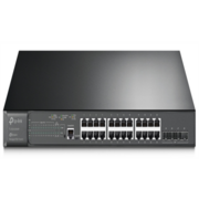 TP-Link TL-SG3428XMP, 24-портовый гигабитный управляемый PoE-коммутатор с 4 SFP+ портами 10 Гбит/с, 19", бюджет PoE - 384 Вт