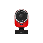 Веб-камера Genius QCam 6000 красная (Red), 1080p Full HD, Mic, 360°, универсальное мониторное крепление, гнездо для штатива