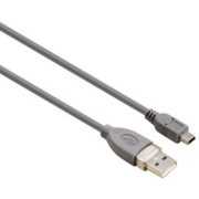Кабель Hama 00039661 USB A(m) mini USB B (m) 0.25м серый