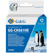 Картридж струйный G&G GG-CH561HE 122 черный (18мл) для HP DJ 1050A/2050A/3000