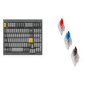 Клавиатура проводная, Q5-N2,RGB подсветка,синий свитч,100 кнопок, цвет серый