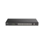 Коммутатор D-Link DGS-1100-26MPV2/A3A, L2 Smart Switch with 24 10/100/1000Base-T ports and 2 1000Base-T/SFP combo-ports