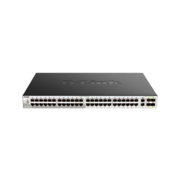 Коммутатор Коммутатор/ DGS-3130-54PS Managed L3 Stackable Switch 48x1000Base-T PoE, 2x10GBase-T, 4x10GBase-X SFP+, PoE Budget 370W (740W with DPS-700), Surge 6KV, CLI, 1000Base-T Management, RJ45 Console, USB, RPS, Dying Gasp