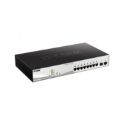 Коммутатор D-Link PROJ Smart L2 Switch 8х1000Base-T PoE, 2х1000Base-X SFP, PoE Budget 130W, Compact CLI