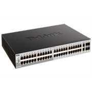 Коммутатор Коммутатор/ DGS-3130-54TS Managed L3 Stackable Switch 48x1000Base-T, 2x10GBase-T, 4x10GBase-X SFP+, Surge 6KV, CLI, 1000Base-T Management, RJ45 Console, USB, RPS, Dying Gasp