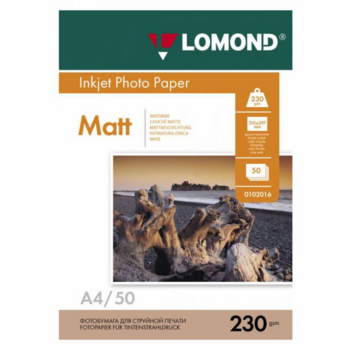 Фотобумага Lomond 0102016 A4/230г/м2/50л./белый матовое для струйной печати