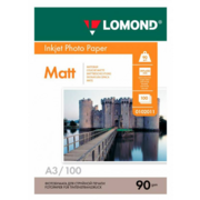 Фотобумага LOMOND Односторонняя Матовая, 90г/м2,A3 (29,7X42см)/100л. для струйной печати.