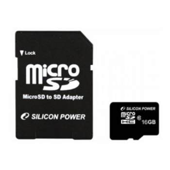 Карта памяти Micro SecureDigital 16Gb Silicon Power SP016GBSTH010V10SP {MicroSDHC Class 10, SD adapter}