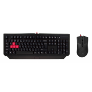 Клавиатура + мышь A4Tech Bloody Q1500/B1500 (Q110+Q9) клав:черный/красный мышь:черный USB LED