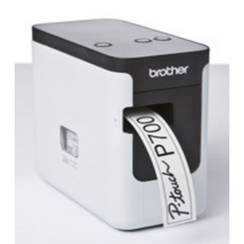 Принтер наклеек Brother PT-P700, ленты TZE/HSE до 24 мм, кол-во строк любое, 30 мм/сек, автонож, USB, печать ШК