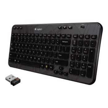 Клавиатура беспроводная Logitech K360 [920-003095] полноразмерная компактная, приемник Unifying, 2 батареи типа AA (276813)