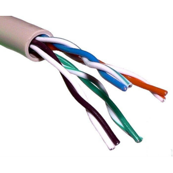 Кабель сетевой UTP 4 пары cat6 solid 0.55мм CCA molded 305м серый