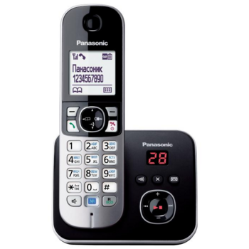 Panasonic KX-TG6821RUM (серебристый металлик) {Беспроводной DECT,автоответчик,определитель номера,телефонный справочник 120 зап.}