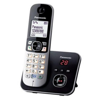 Телефон Panasonic KX-TG6821RUB (черный) {Беспроводной DECT,автоответчик,определитель номера,телефонный справочник 120 зап.}
